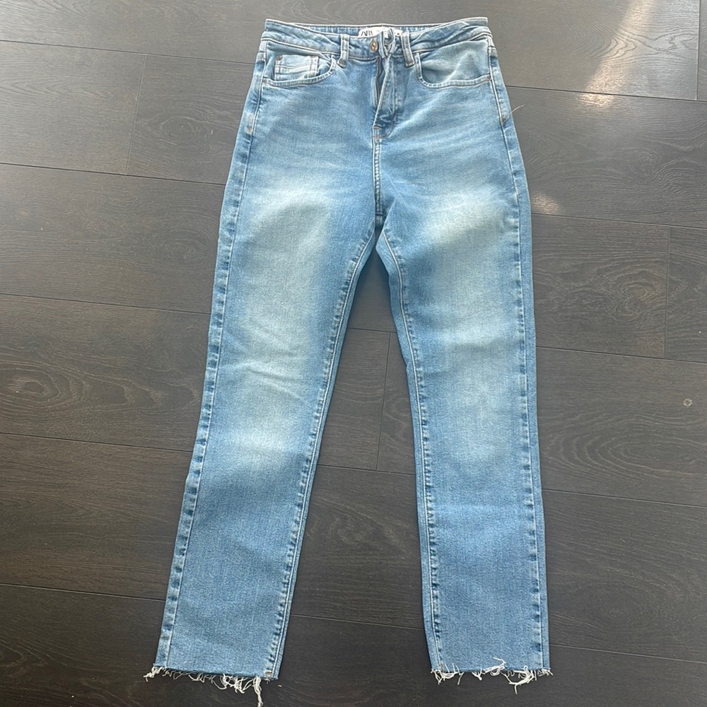 High rise stretch zara jeans